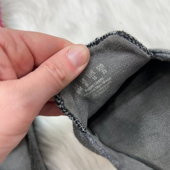 Dr. Scholl's Gray Black Fabric Slip On Platform Loafers 9 Preppy Business Casual - Picture 10 of 10